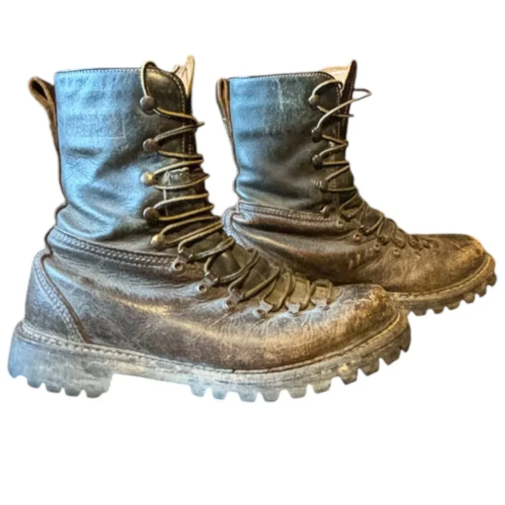 Vintage 70s Herman Survivor‎ Gun Boots Hunting Size 7 Vibram Soles USA Made